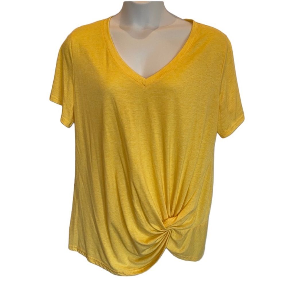 Sampeel yellow twist knot tunic Size XXL